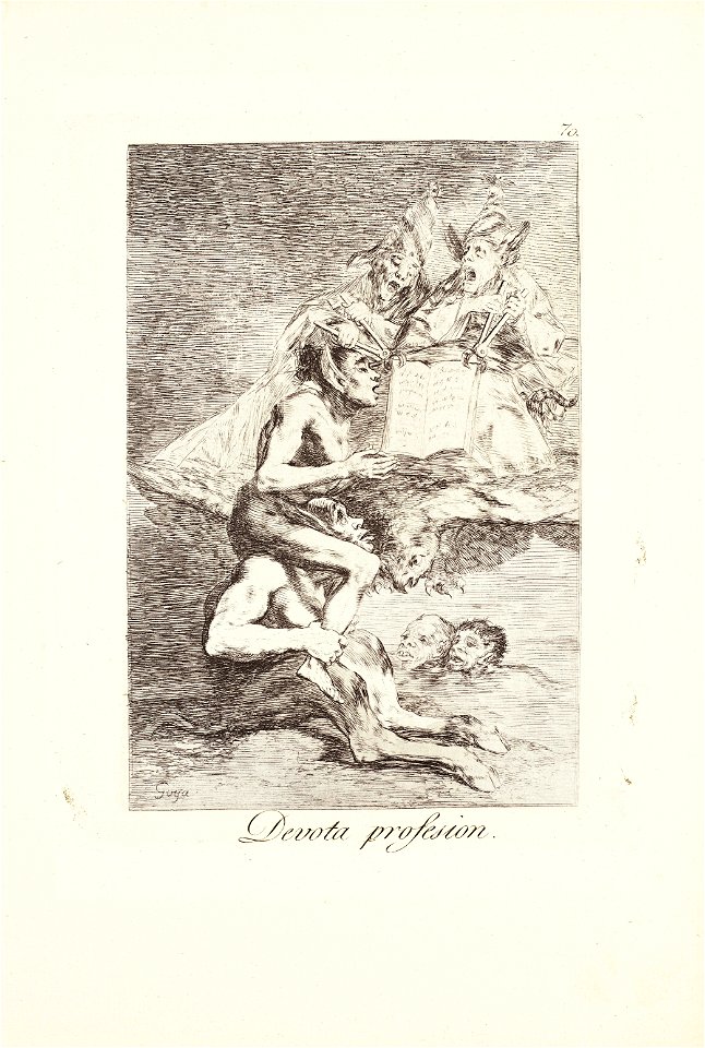 Francisco de goya y lucientes devout profession plate 70 from los capr084554)