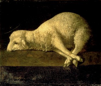 Francisco de Zurbarán - Agnus Dei - Google Art Project. Free illustration for personal and commercial use.