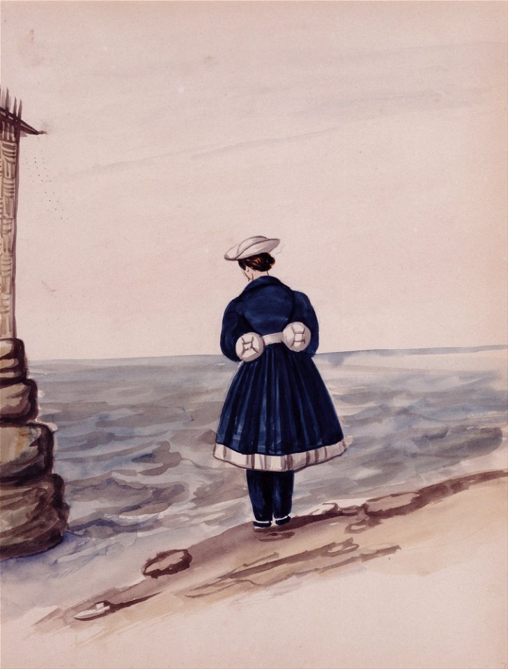 Francisco Fierro - Lady bathing at Chorrillos - Google Art Project