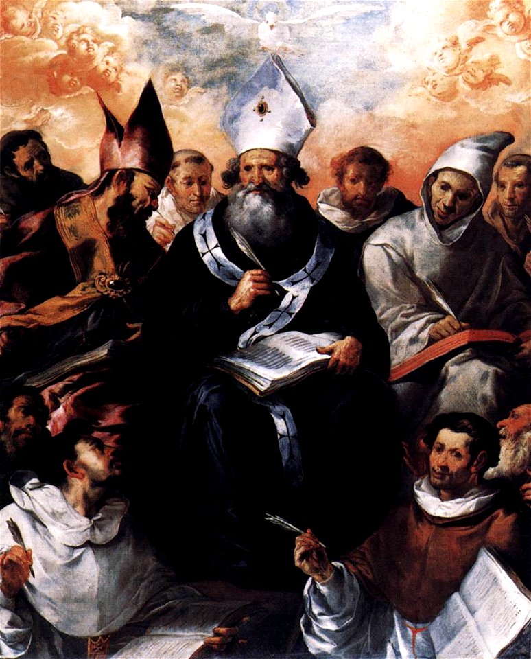 Francisco de Herrera (I) - St Basil Dictating His Doctrine - WGA11378