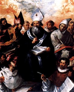 Francisco de Herrera (I) - St Basil Dictating His Doctrine - WGA11378