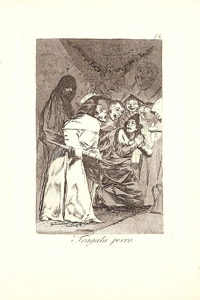 Francisco de goya y lucientes swallow it dog plate 58 from los caprich084214)