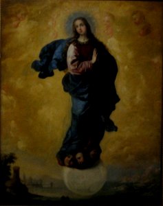 Francisco de Zurbarán - 'The Immaculate Conception', oil on canvas. El Paso Museum of Art. Free illustration for personal and commercial use.