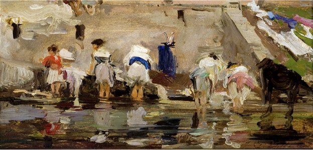 Francisco Pradilla y Ortiz - Las Lavanderas