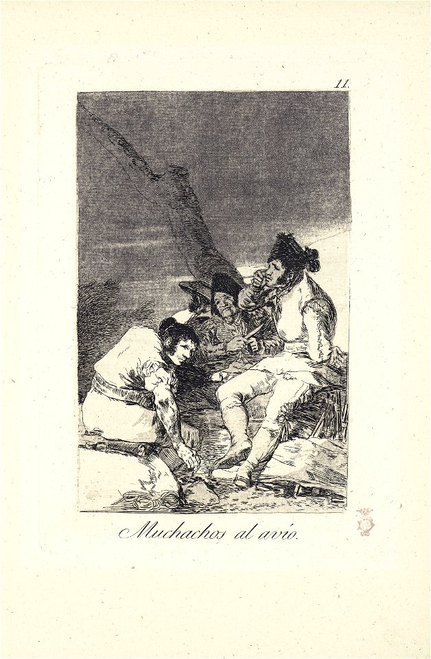 Francisco de goya y lucientes lads making ready plate 11 from los capr082654)