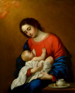 Francisco de Zurbaran - Madonna and Child - Google Art Project. Free illustration for personal and commercial use.