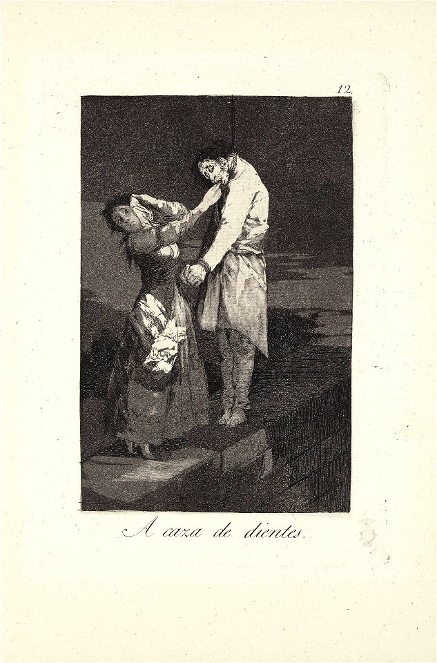 Francisco de goya y lucientes out hunting for teeth plate 12 from los082715)