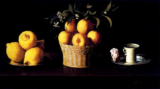 Francisco de Zurbarán - Still-life with Lemons, Oranges and Rose - WGA26062