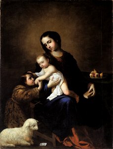 Francisco de Zurbarán - The Virgin and Child with the Infant St John the Baptist - Google Art Project