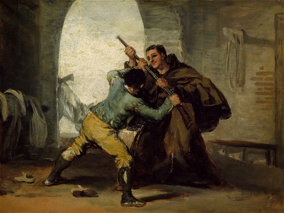 Francisco José de Goya y Lucientes - Friar Pedro Wrests the Gun from El Maragato - 1933.1073 - Art Institute of Chicago