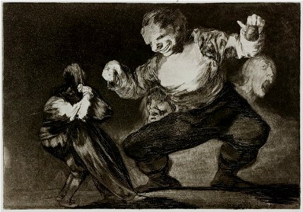 Francisco Goya - Simpleton - plate 4 from the series 'Los Disparates' (The Follies) - Google Art Project