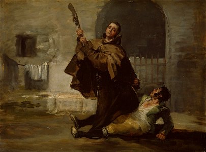 Francisco José de Goya y Lucientes - Friar Pedro Clubs El Maragato with the Butt of the Gun - 1933.1074 - Art Institute of Chicago