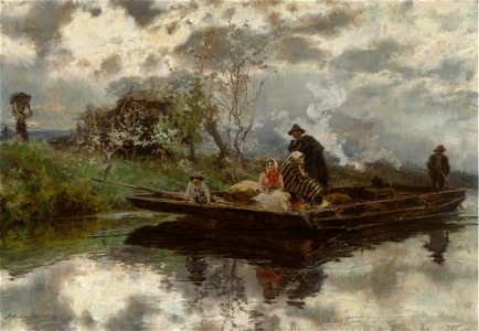 Francisco Pradilla y Ortiz - Niebla de primavera en Italia