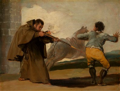 Francisco José de Goya y Lucientes - Friar Pedro Shoots El Maragato as His Horse Runs Off - 1933.1075 - Art Institute of Chicago