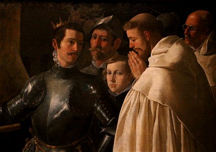 Francisco de zurbarán, san pietro nolasco che ritrova l'immagine della vergine di el puig, 1630, 03