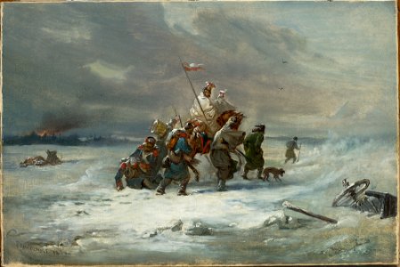Franciszek Kostrzewski - Retreat from Moscow - MP 4689 - National Museum in Warsaw