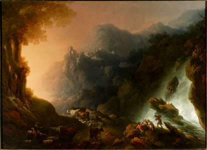 Franciszek Ksawery Lampi - Mountain landscape with a waterfall - MP 1009 - National Museum in Warsaw