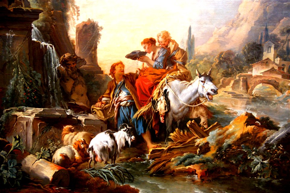 Francois Boucher - Rast am Brunnen in Alte Pinakothek - flickr - Allie Caulfields