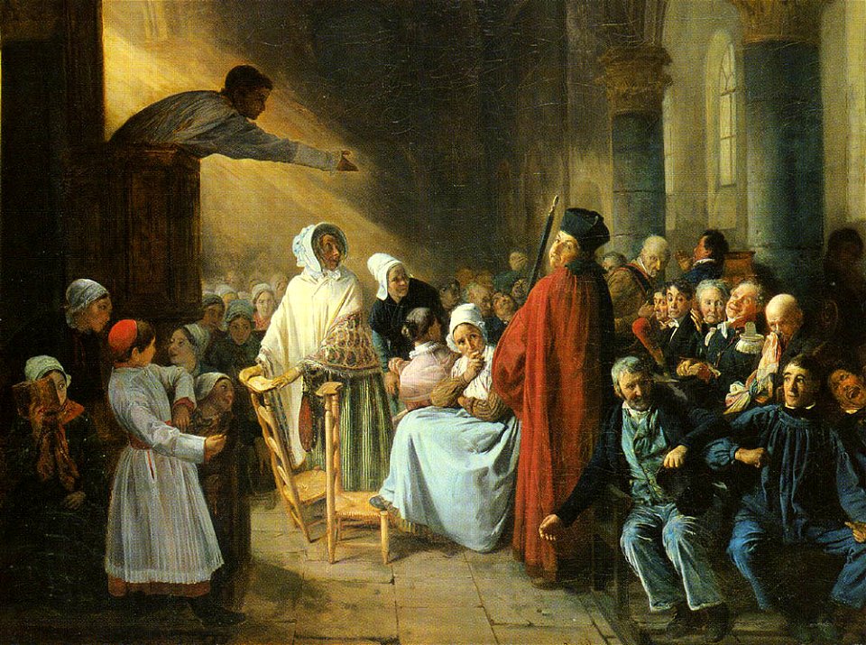Francois-Auguste Biard - Le Sermon
