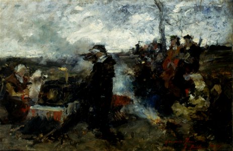 Francisco Pradilla — Doña Juana la Loca (esbós)