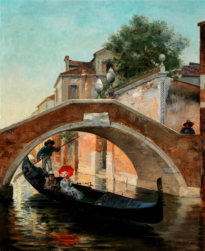 Francois Schommer Gondelfahrt 1880