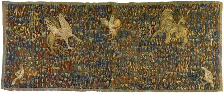 Franco-flemish Millefleur Tapestry Fragment, circa 1500