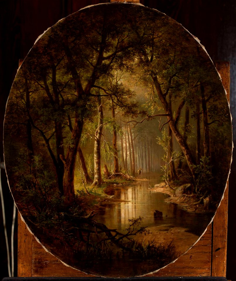 Franciszek Ruśkiewicz - Stream in the forest - MP 3762 MNW - National Museum in Warsaw