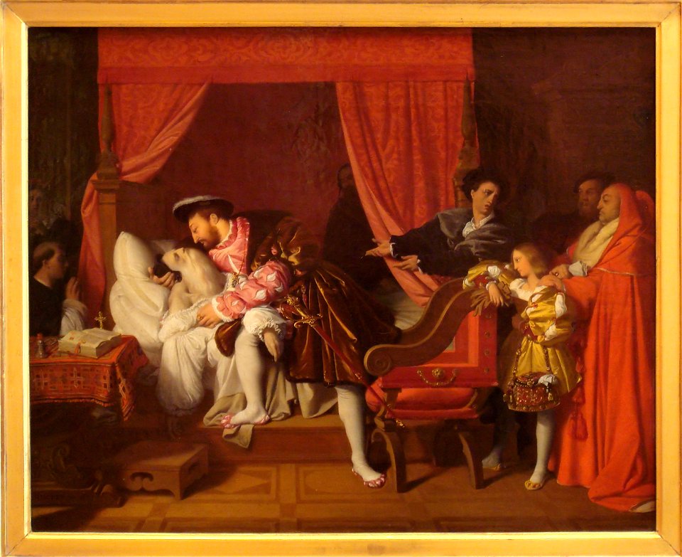 Francois I recoit les derniers soupirs de Leonard de Vinci by Ingres