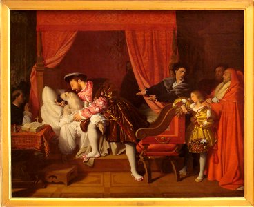 Francois I recoit les derniers soupirs de Leonard de Vinci by Ingres
