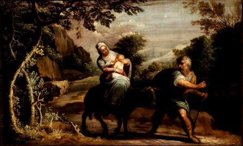 Paolo Fiammingo - The Flight into Egypt. Free illustration for personal and commercial use.