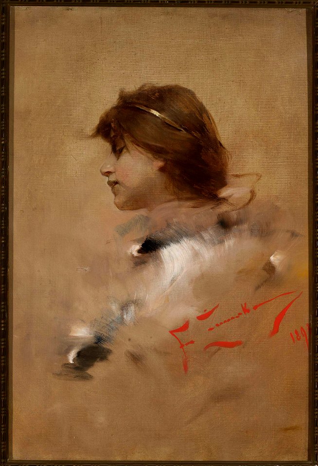 Franciszek Żmurko - Head of a woman in profile - MP 4098 MNW - National Museum in Warsaw
