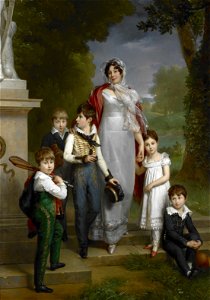 Francois Pascal Simon Gérard - Portrait of Louise-Antoinette-Scholastique Guéhéneuc, Madame la Maréchale Lannes, Duchesse de Montebello, with her Children - Google Art Project