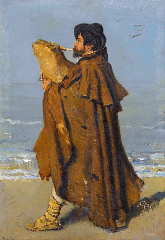 Frank Buchser - Italienischer Dudelsackbläser