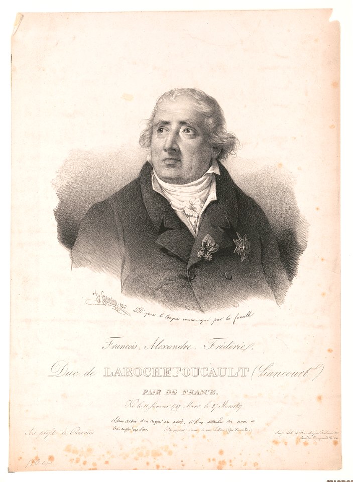 Francois, Alexandre, Fridiric, duc de Larochefoucault LCCN2003688815