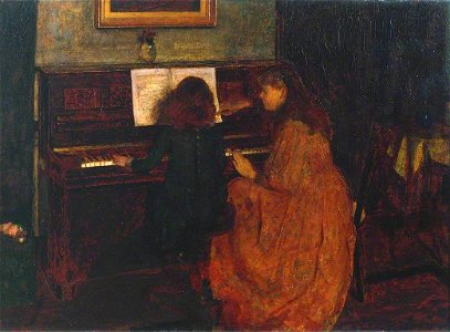 Frank Huddlestone Potter (1845-1887) - A Music Lesson - N02108 - National Gallery