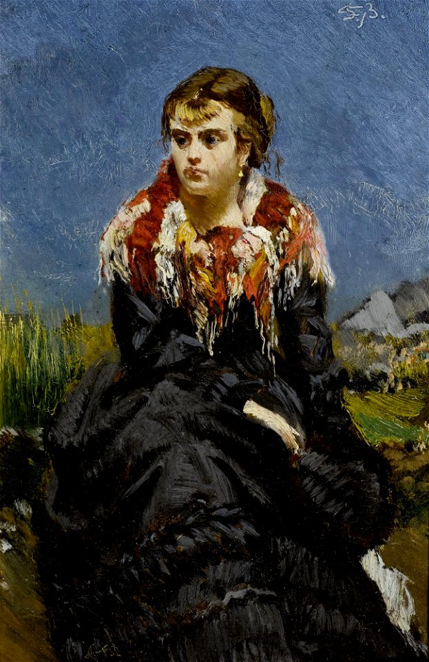 Frank Buchser - Porträt einer jungen Frau