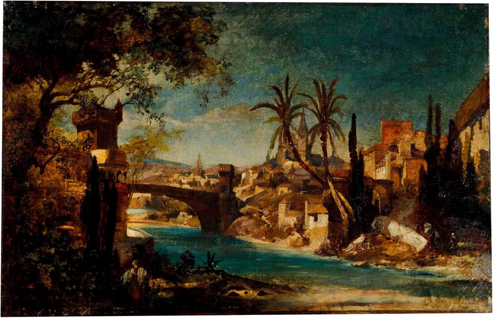 Paul von Franken - Orientalische Stadtansicht (Tiflis im Kaukasus)