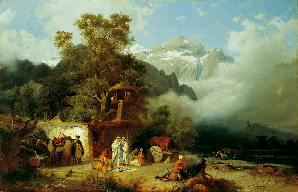Paul von franken, Campement cosaqe prese de Tiflis