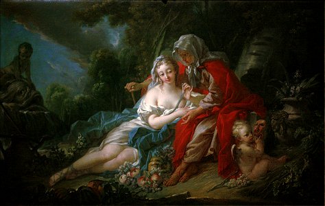 Francois Boucher - Earth- Vertumnus and Pomona (1749)01FXD. Free illustration for personal and commercial use.