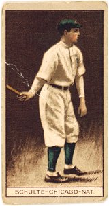 Frank Schulte, Chicago Cubs, baseball card portrait LCCN2008677970