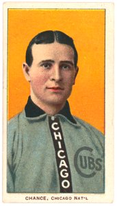 Frank Chance, Chicago Cubs, baseball card portrait LCCN2008675170