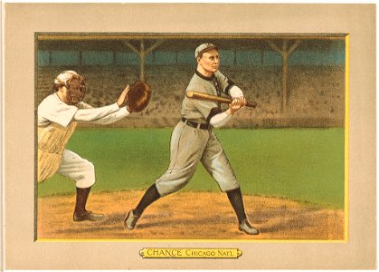 Frank Chance, Chicago Cubs, baseball card portrait LCCN2007685609