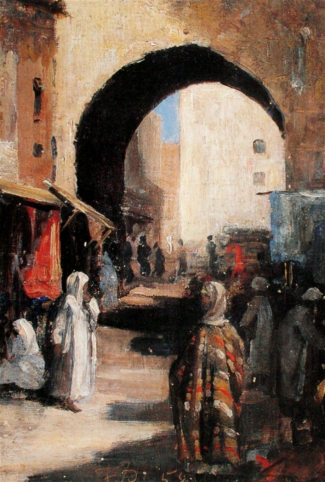 Frank Buchser Stadttor in Fes 1858