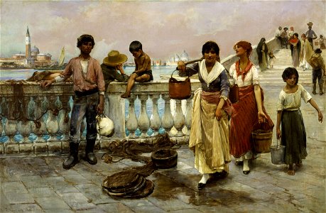 Frank Duveneck - Water Carriers, Venice - Google Art Project