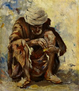Frank Buchser Hockender Marokkaner