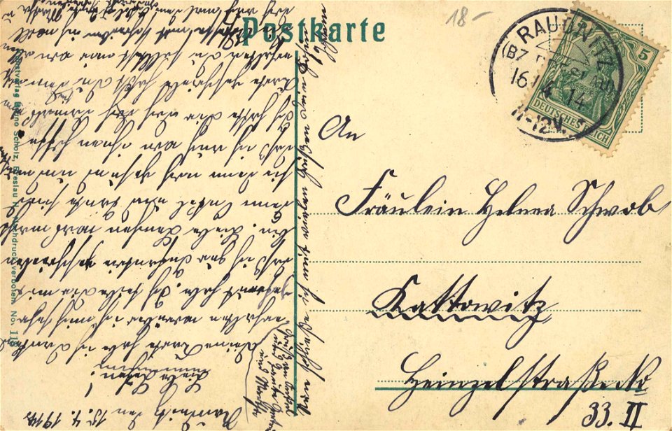 Frankenstein, Schlesien - Silberberger Vorstadt (back) (Zeno Ansichtskarten)
