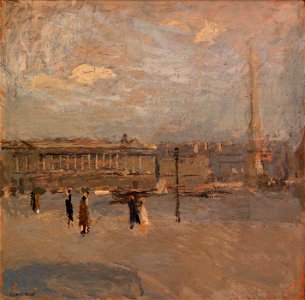 Frank Edwin Scott - Place de la Concorde no. IV-A - 1969.192.9A-B - Smithsonian American Art Museum