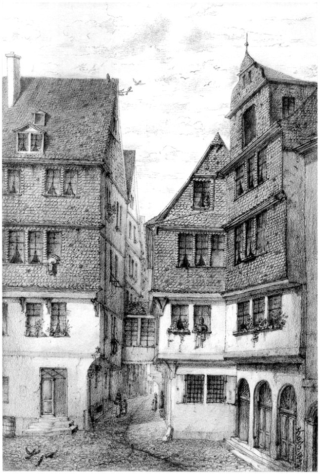 Frankfurt Am Main-Adolf Koch-AFFMVANDNGUB-024-Das Rapunzelgaesschen