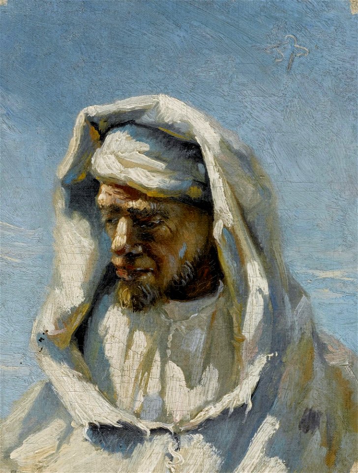 Frank Buchser - Porträt eines Beduinen