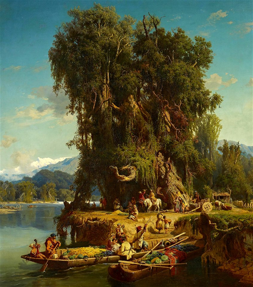 Paul von Franken - Kaukasische Bauern in ihren Booten (1861)